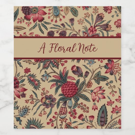 Blume Blumentapestes Needlework Art Weinetikett (Einzelnes Label)