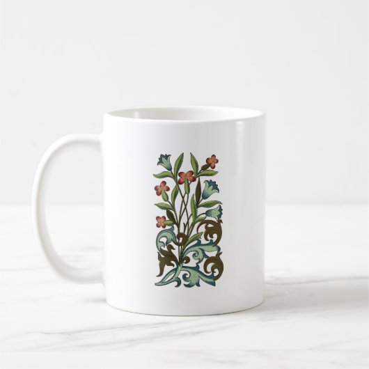 Blume Blumenwallpaper Art Nouveau Hübsch Kaffeetasse (Links)