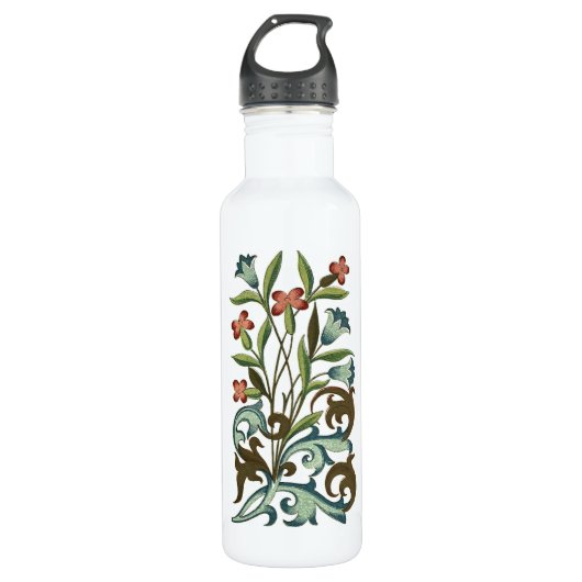 Blume Blumenwallpaper Art Nouveau Hübsch Trinkflasche (Vorderseite)