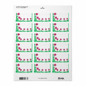 Blume Blumenweine Blumenfarben Brief Hinweis Adressaufkleber (Vorne)