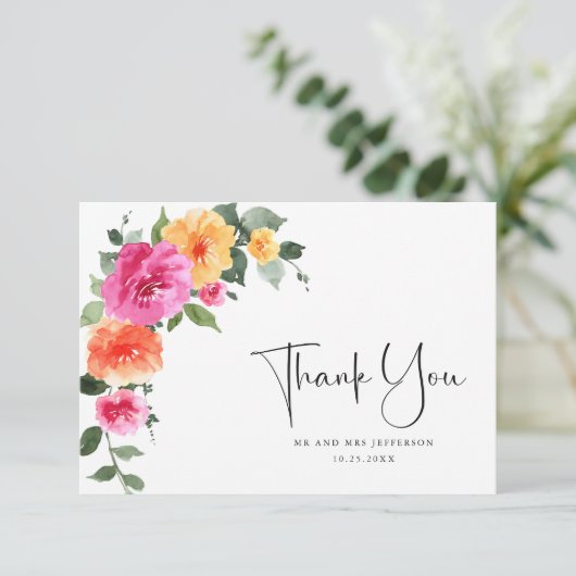 Blume Blumenzwiebelblume Dankeskarte (Stehend Vorderseite)