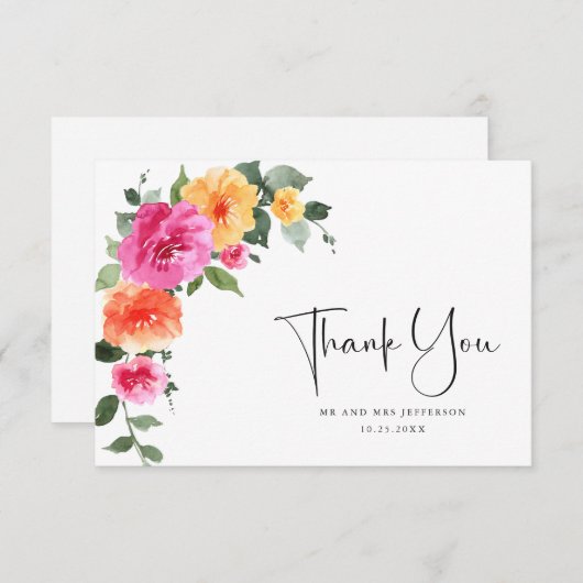 Blume Blumenzwiebelblume Dankeskarte (Vorne/Hinten)