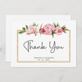 Blume Blush Peña Blues Dankeskarte (Vorne/Hinten)