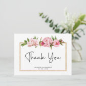 Blume Blush Peña Blues Dankeskarte (Stehend Vorderseite)