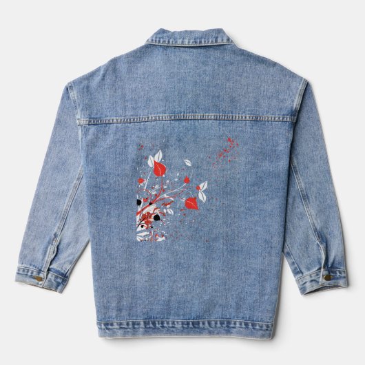 Blume Blut und Liebe Jeansjacke (Rückseite)
