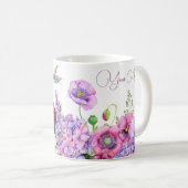 Blume Blüte Foto individuelle Name Kaffeetasse (VorderseiteRechts)