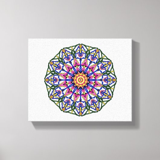 Blume Blüte Mandala Leinwanddruck (Vorderseite)