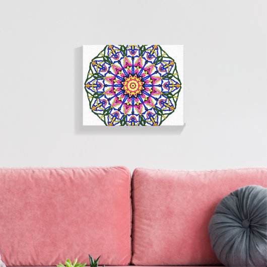 Blume Blüte Mandala Leinwanddruck (Insitu (Wohnzimmer))