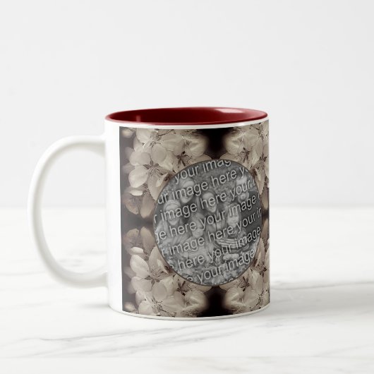 Blume Blüten Abstrakt Foto hinzufügen Zweifarbige Tasse (Links)