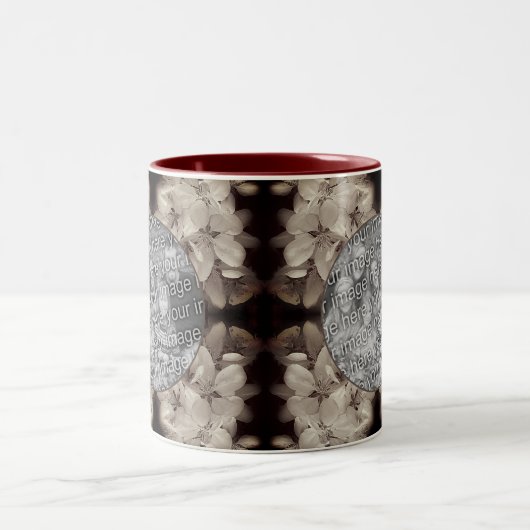 Blume Blüten Abstrakt Foto hinzufügen Zweifarbige Tasse (Mittel)