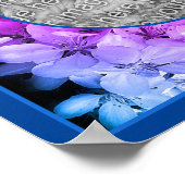 Blume Blüten Abstrakt Tinte hinzufügen Foto Poster (Ecke)