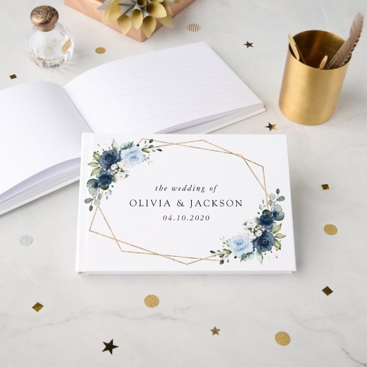 Blume, Blüten, Boho, Blumenzehen Gästebuch (Vorderseite Offen)