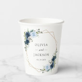 Blume, Blüten, Boho, Blumenzehen Pappbecher (Rückseite)