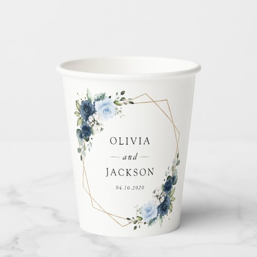 Blume, Blüten, Boho, Blumenzehen Pappbecher (Rückseite)