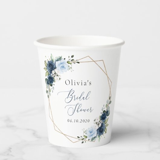 Blume, Blüten, Boho, Brautparty Pappbecher (Vorderseite)