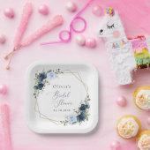 Blume, Blüten, Boho, Brautparty Pappteller (Party)