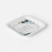 Blume, Blüten, Boho, Brautparty Pappteller (Gewinkelt)