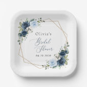 Blume, Blüten, Boho, Brautparty Pappteller (Vorderseite)