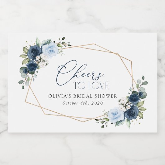 Blume, Blüten, Boho, Brautparty Schaumweinetikett (Einzelnes Label)