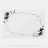 Blume, Blüten, Boho, Hochzeitzeitzeitschrift Acrylschild (Vorderseite)