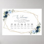 Blume, Blüten, Boho, Hochzeitzeitzeitschrift Poster (Vorne)