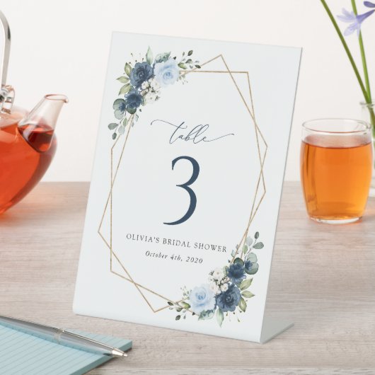 Blume, Blüten, Boho, Tischnummern Sockelschild (In Situ)