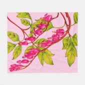 Blume bluten fleecedecke (Vorderseite (Horizontal))