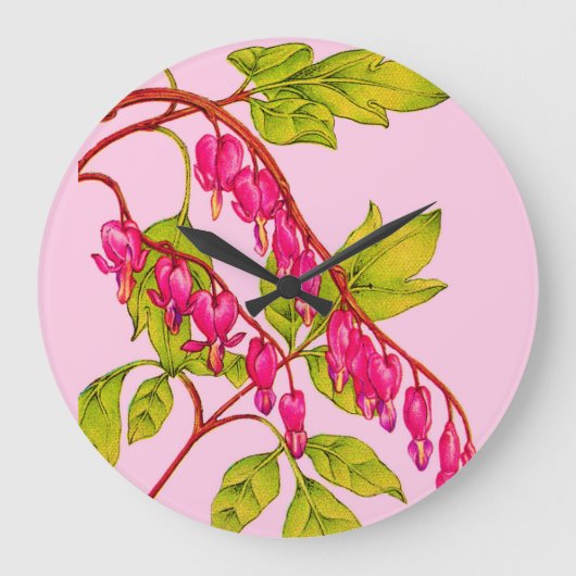 Blume bluten große wanduhr (Vorderseite)