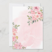 Blume Blütenfarbe Rosa Bläschen Quinceanera Einladung (Rückseite)