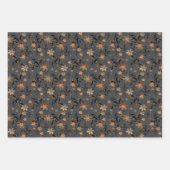 Blume Blütengraue rosa violette Blütenblätter Geschenkpapier Set (Vorderseite 3)