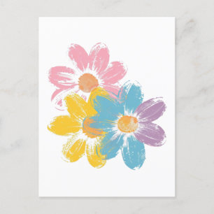 Blume Blütenmuster Klein Postkarte