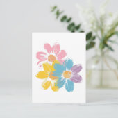 Blume Blütenmuster Klein Postkarte (Stehend Vorderseite)