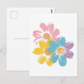 Blume Blütenmuster Klein Postkarte (Vorne/Hinten)