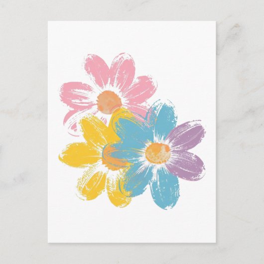 Blume Blütenmuster Klein Postkarte (Vorderseite)