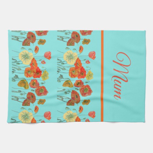 Blume Blütenmütterchen Mama Mother Geschirrtuch (Horizontal)