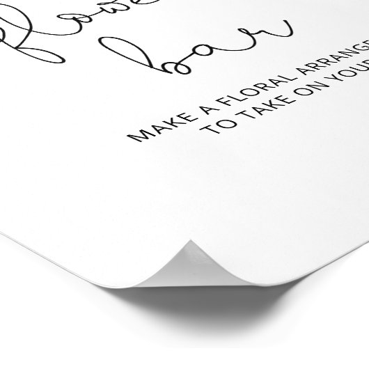 Blume Blütenrot Bar Poster (Ecke)