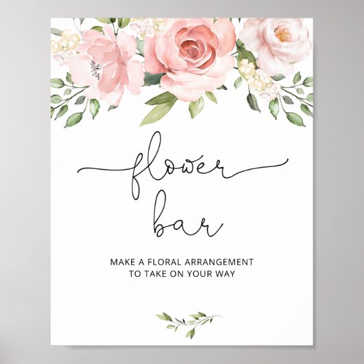 Blume Blütenrot Bar Poster (Vorne)