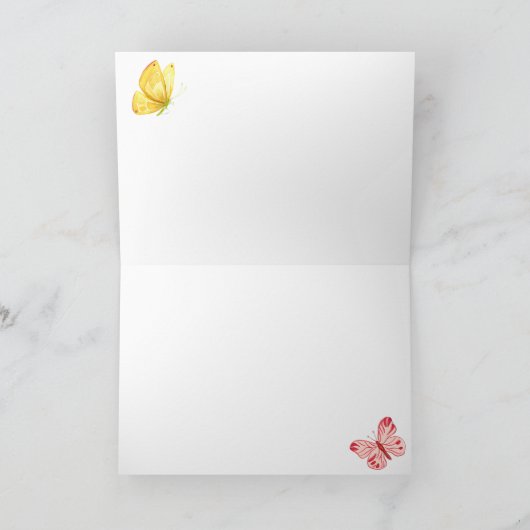 Blume Blütenschmetterling Karte (Innenseite)