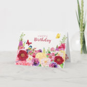 Blume Blütenschmetterling Karte (Vorderseite)