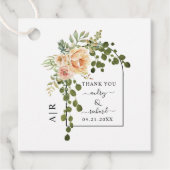 Blume-Bogen und Hochzeit Geschenkanhänger (Vorderseite)