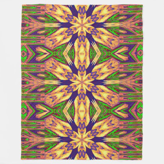 Blume Bohemischer Garten im Sommer 3 Fleecedecke (Vorderseite)