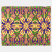 Blume Bohemischer Garten im Sommer 3 Fleecedecke (Vorderseite (Horizontal))