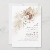 Blume Boho Brautparty Foto Einladung (Vorderseite)