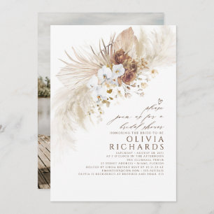 Blume Boho Brautparty Foto Einladung