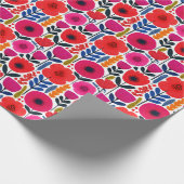 Blume BOHO Chic Blumenmuster Geschenkpapier (Ecke)