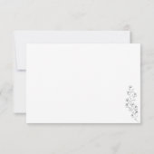 Blume Boho Clear Indie Wedding Details Einladung (Rückseite)