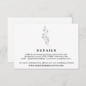 Blume Boho Clear Indie Wedding Details Einladung (Vorne/Hinten)