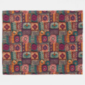 Blume Boho Crochet Fleecedecke (Vorderseite (Horizontal))
