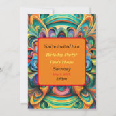 Blume Boho Einladung (Rückseite)