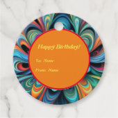 Blume Boho Geschenkanhänger (Vorderseite)